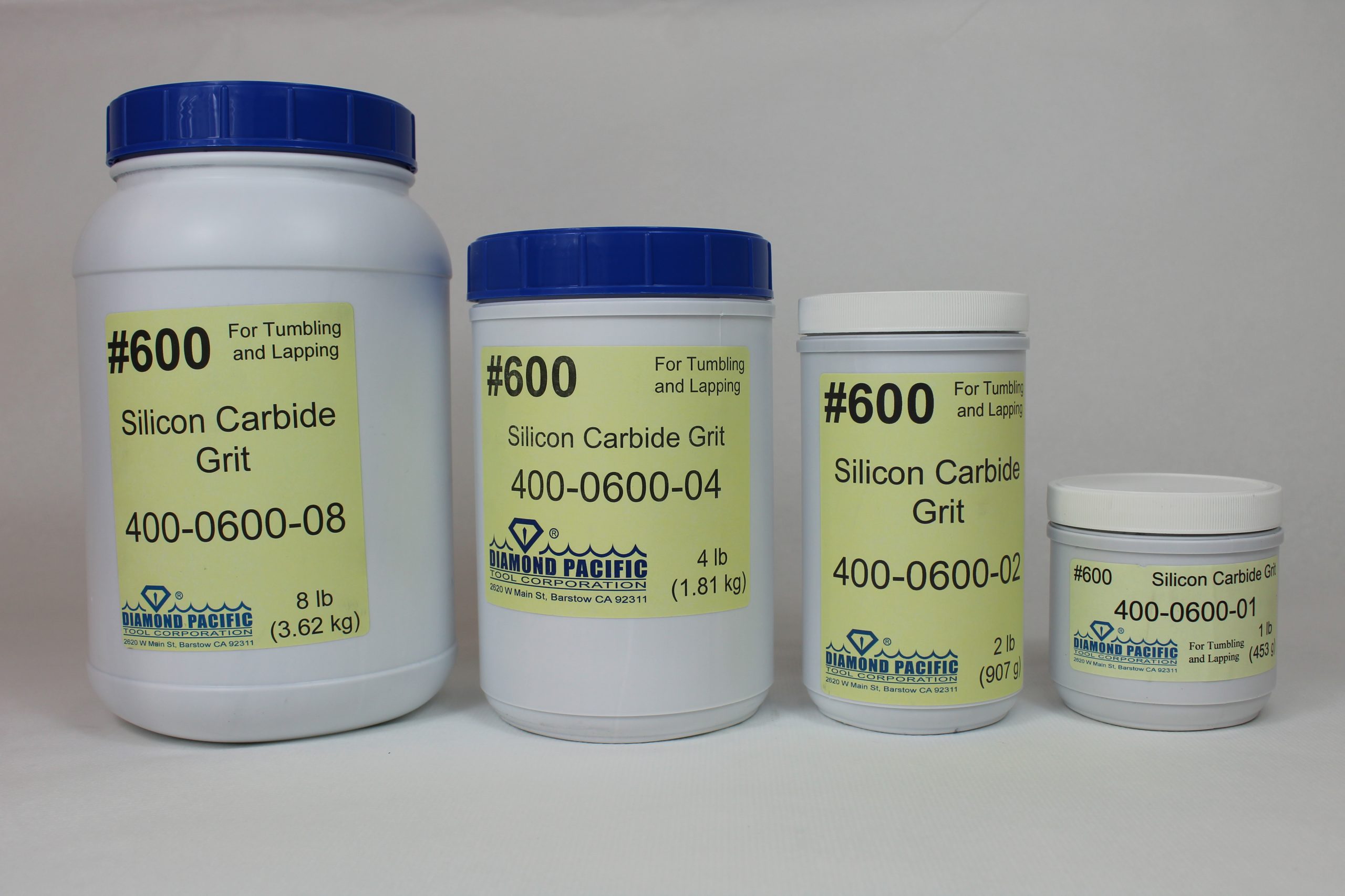 A relevant stock photo of 600 grit silicon carbide powder in a typical setting.
