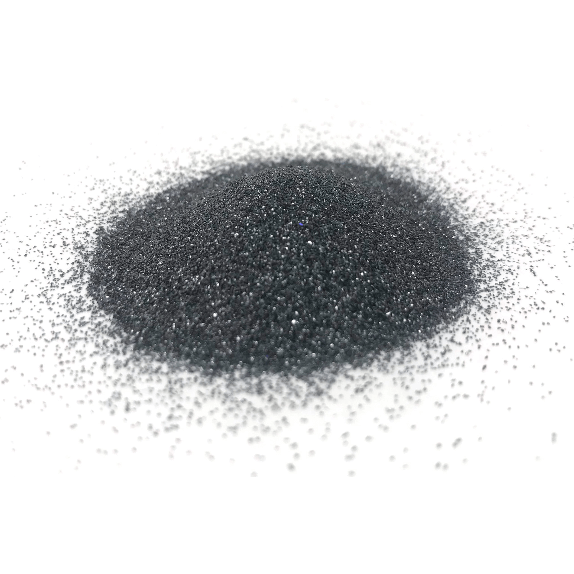 A relevant stock photo of 80 grit silicon carbide powder in a typical setting.
