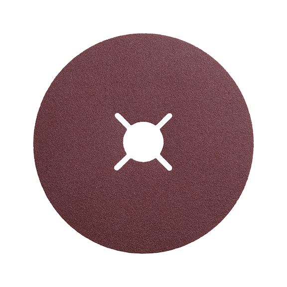 A relevant stock photo of abrasive fibre disc corundum in a typical setting.