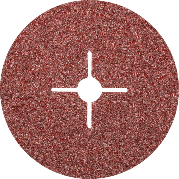 A relevant stock photo of abrasive fibre disc corundum in a typical setting.