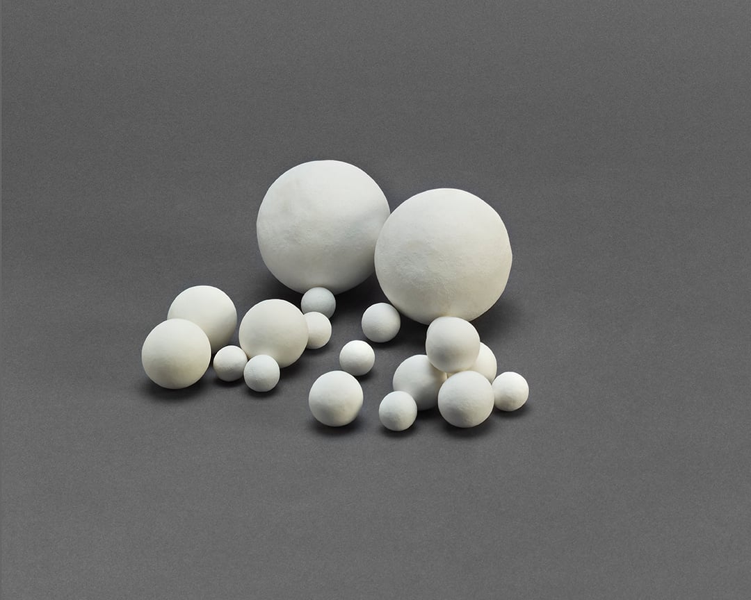 A relevant stock photo of alumina sphere in a typical setting.