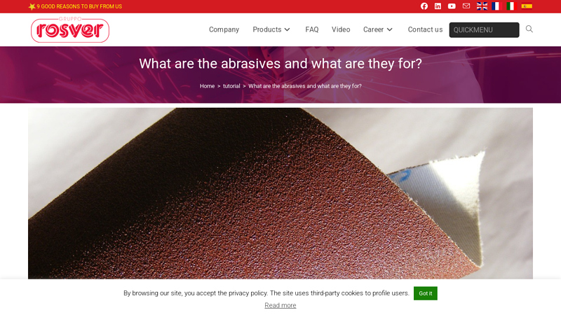What are abrasives and what are they used for?