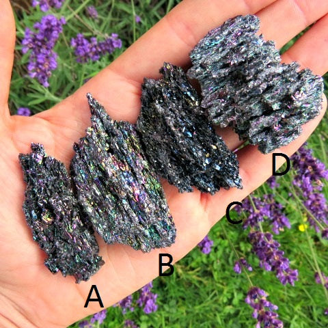 A relevant stock photo of black rainbow carborundum in a typical setting.
