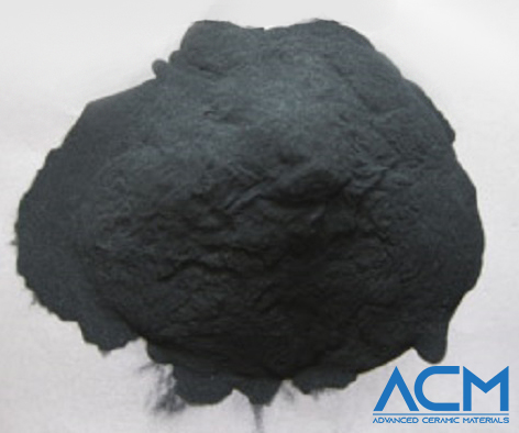 A relevant stock photo of black silicon carbide powder in a typical setting.