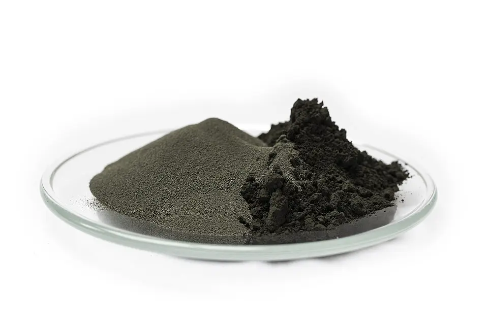 A relevant stock photo of boron carbide powder in a typical setting.