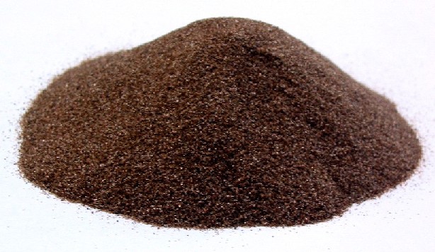 A relevant stock photo of brown fused alumina for aluminum in a typical setting.