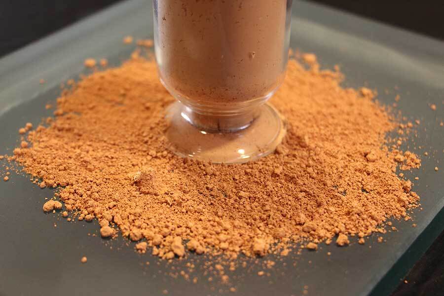 A relevant stock photo of brown fused alumina micro grits in a typical setting.