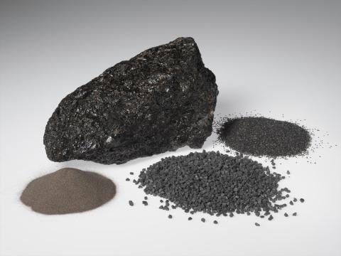 A relevant stock photo of brown fused alumina oxide in a typical setting.