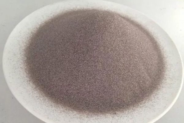 A relevant stock photo of brown fused alumina oxide for flooring in a typical setting.