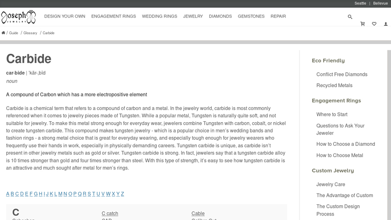 Carbide Definition - Glossary of Common Jewelry Terms