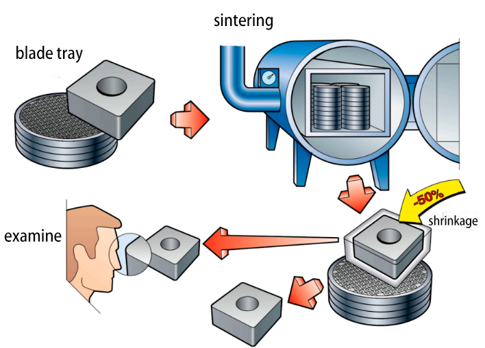 Illustrative example of carbide sintering