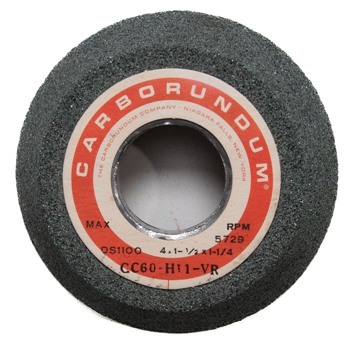 Illustrative example of carborundum grinding wheel from Google Search