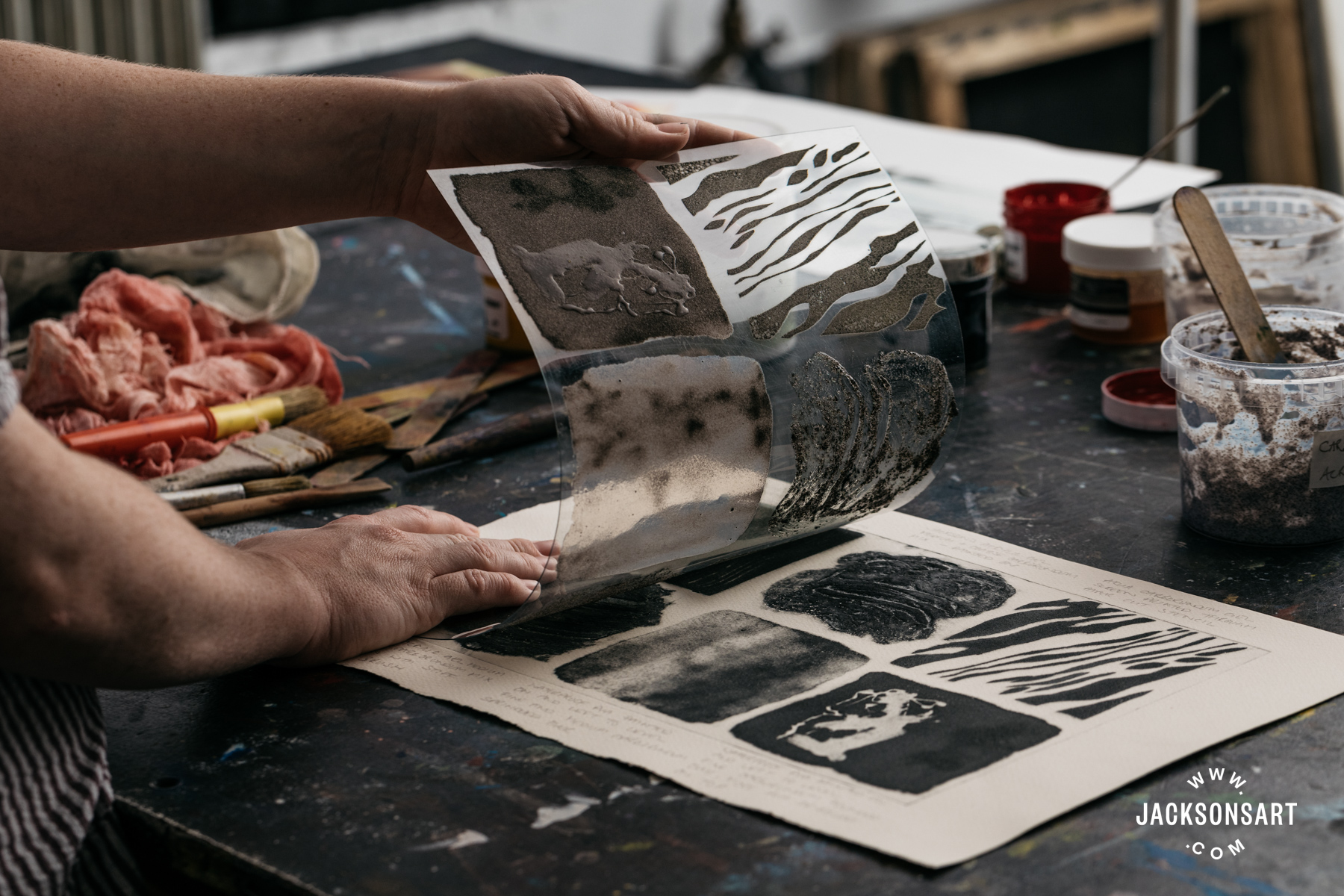 Illustrative example of carborundum printmaking from Google Search