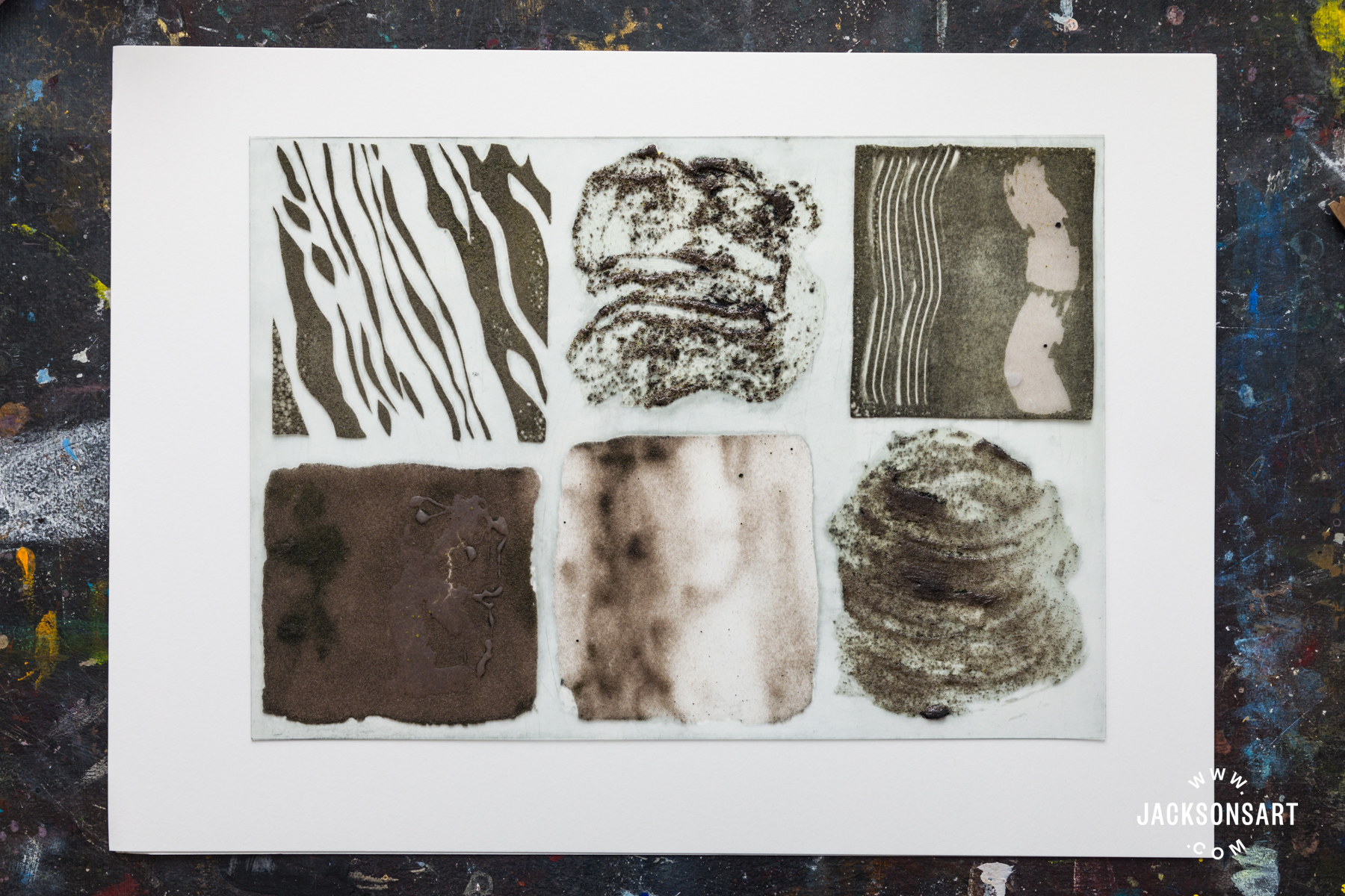 A relevant stock photo of carborundum prints in a typical setting.