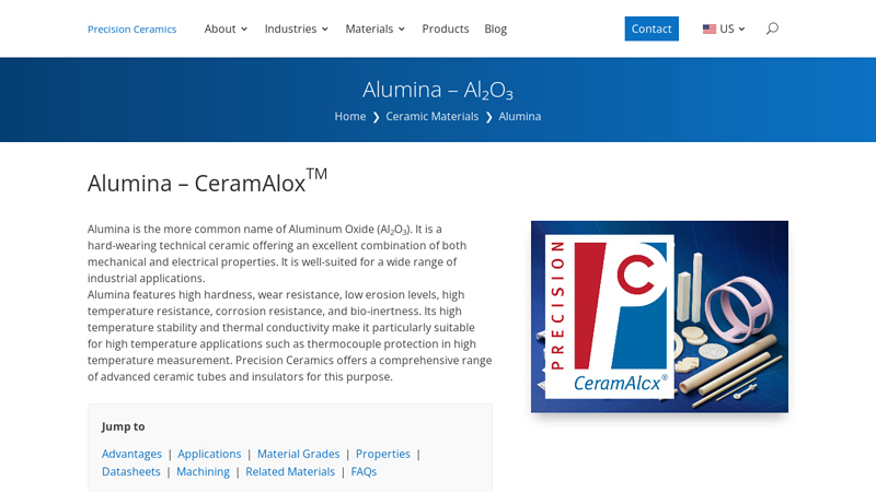 Alumina: Properties and Industrial Applications - Precision Ceramics
