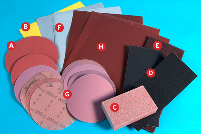 Illustrative example of different types of abrasive paper from Google Search