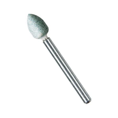 A relevant stock photo of dremel's green silicon carbide grinding stones in a typical setting.
