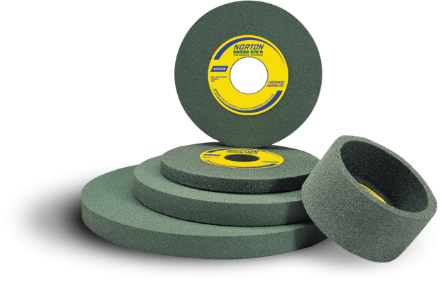 Illustrative example of green grinding wheel for carbide from Google Search