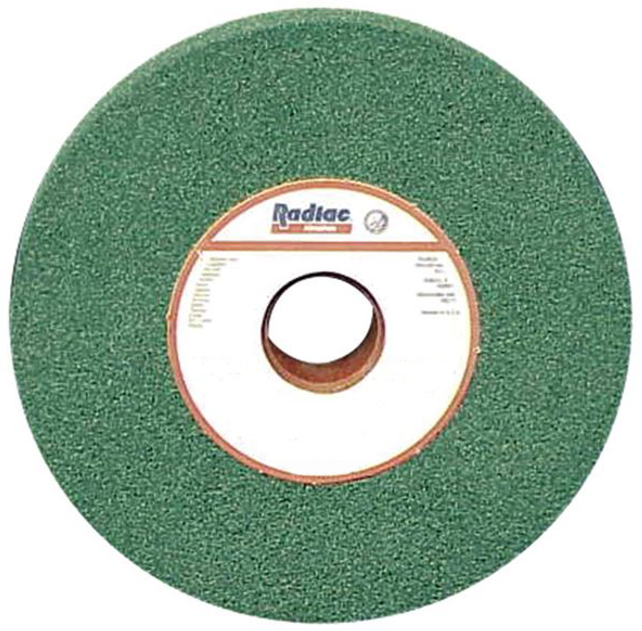 A relevant stock photo of green silicon carbide wheel in a typical setting.