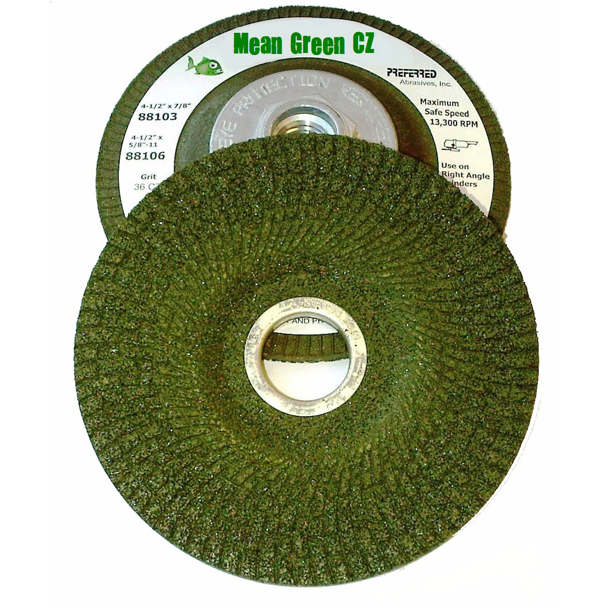 Illustrative example of green wheel grinding