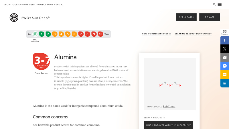 EWG Skin Deep® | What is ALUMINA