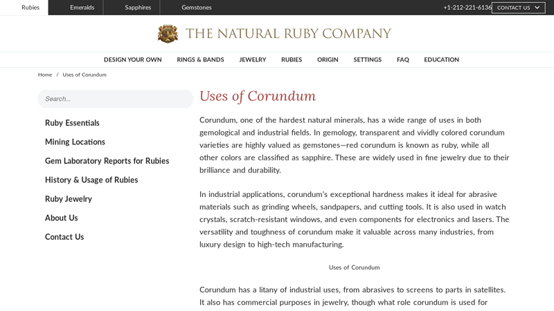 Uses of Corundum - The Natural Ruby Company