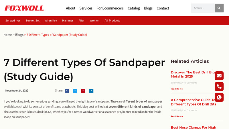 7 Different Types of Sandpaper (Study Guide) - foxwoll
