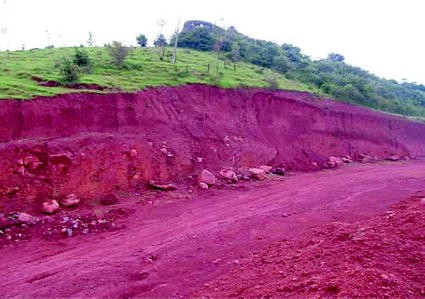 Illustrative example of pink bauxite from Google Search