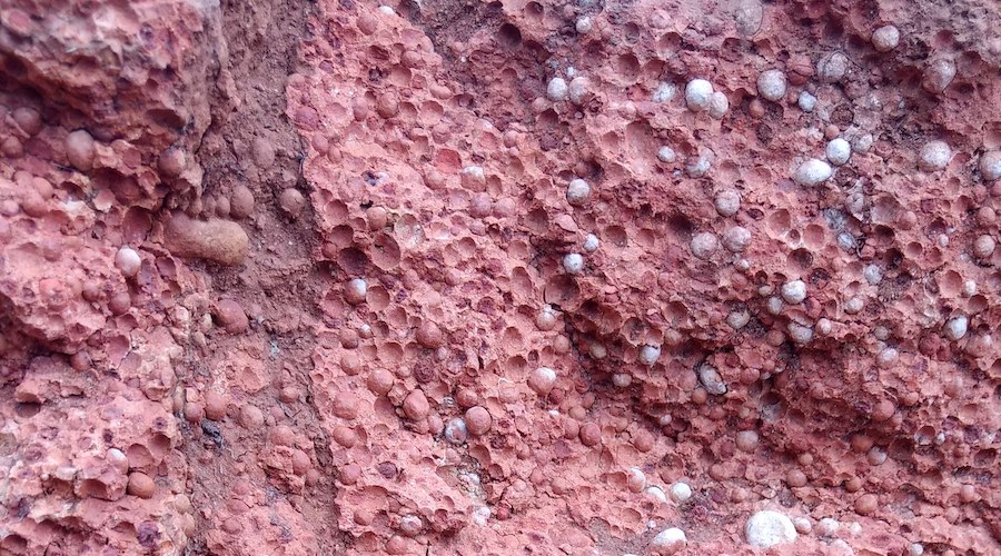 Illustrative example of pink bauxite from Google Search
