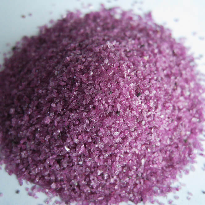 A relevant stock photo of pink fused alumina in a typical setting.