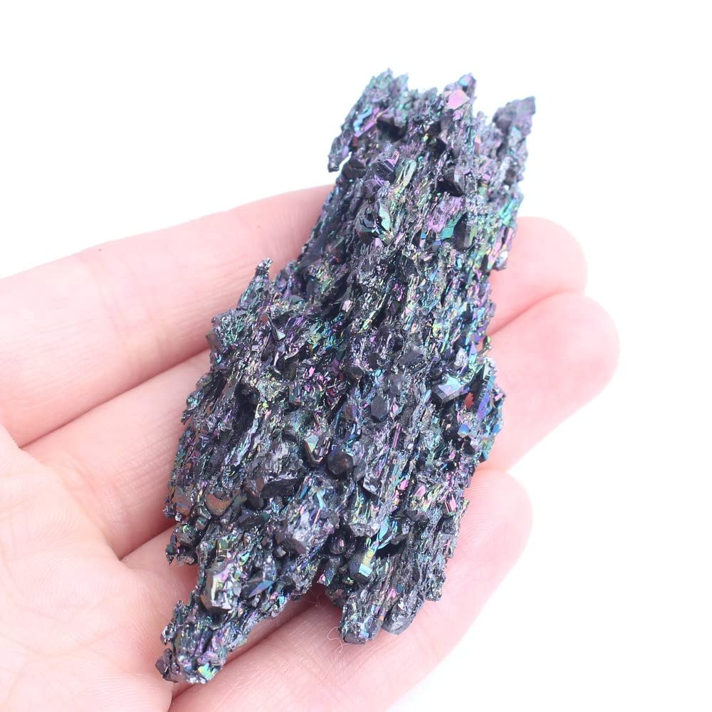 A relevant stock photo of rainbow carborundum crystal in a typical setting.