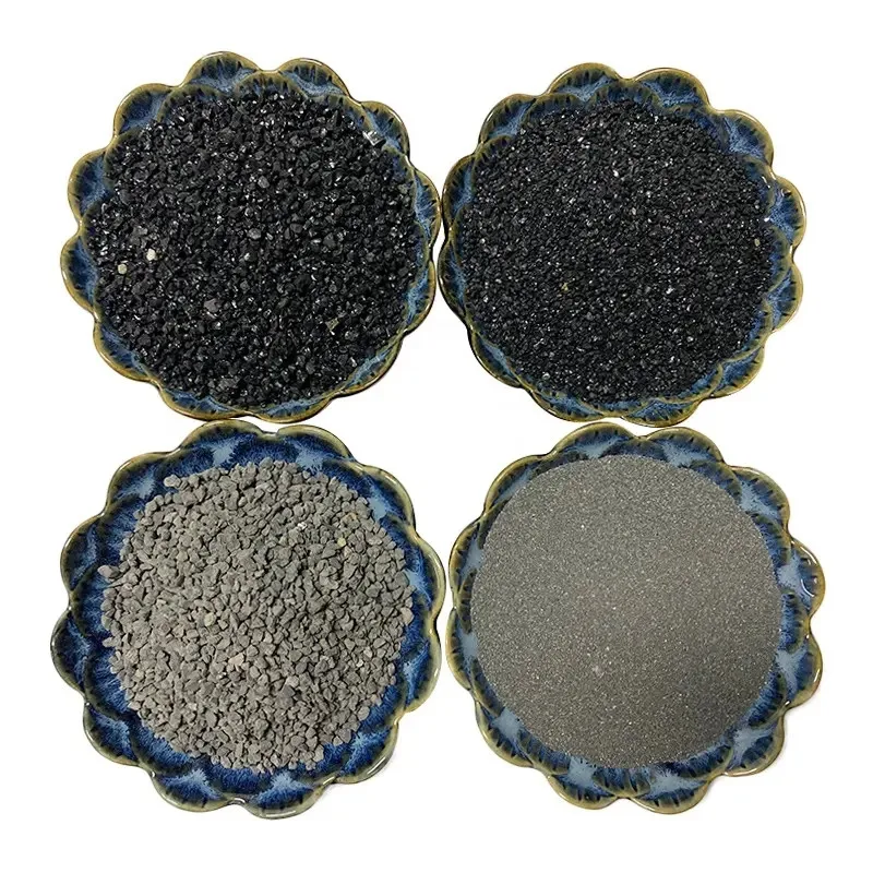 A relevant stock photo of sand blasting corundum abrasives in a typical setting.