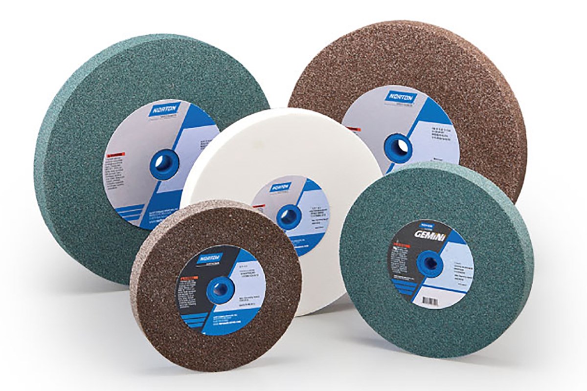A relevant stock photo of selection of grinding wheel in a typical setting.