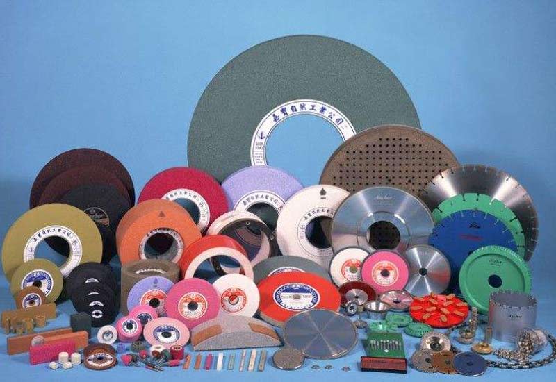 A relevant stock photo of selection of grinding wheel in a typical setting.
