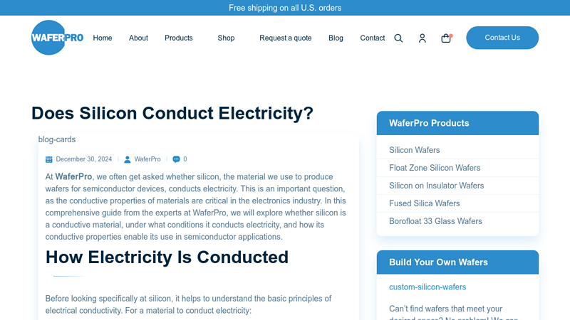 Does Silicon Conduct Electricity? - WaferPro