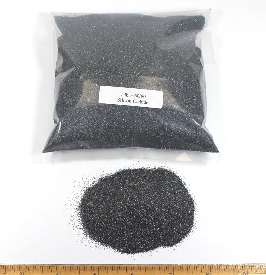 A relevant stock photo of silica carbide grit in a typical setting.