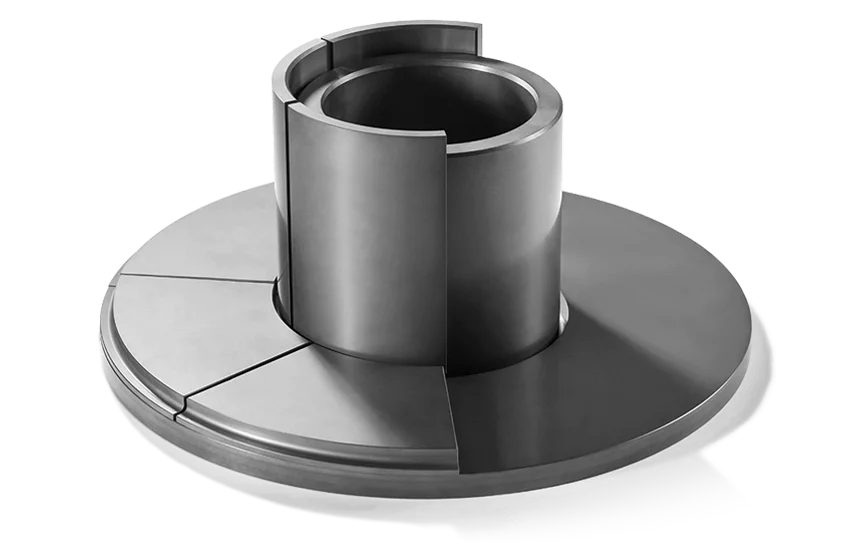 A relevant stock photo of silicon carbide bearings in a typical setting.