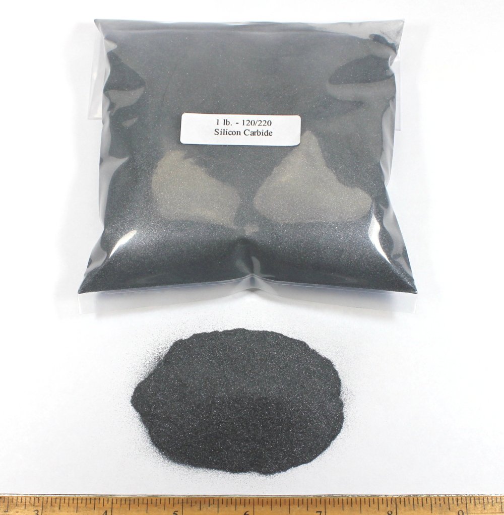 A relevant stock photo of silicon carbide grit in a typical setting.