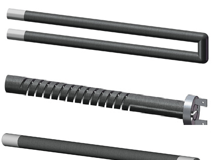 A relevant stock photo of silicon carbide heating elements in a typical setting.