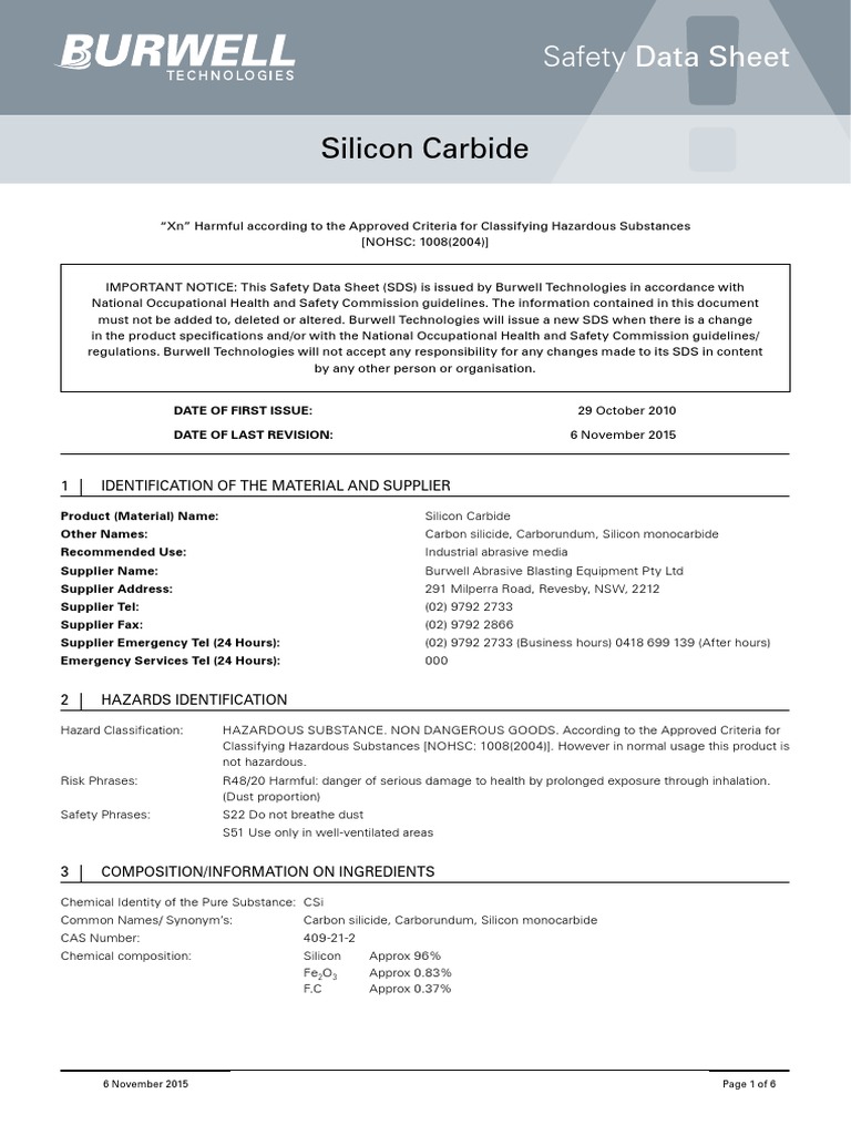 A relevant stock photo of silicon carbide msds in a typical setting.