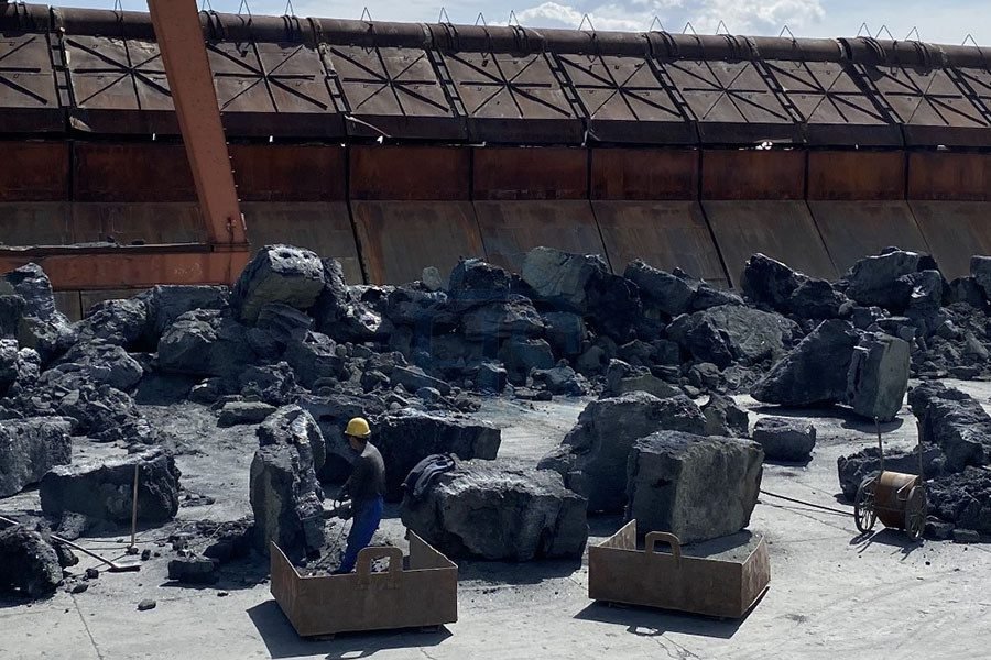 A relevant stock photo of silicon carbide production in a typical setting.