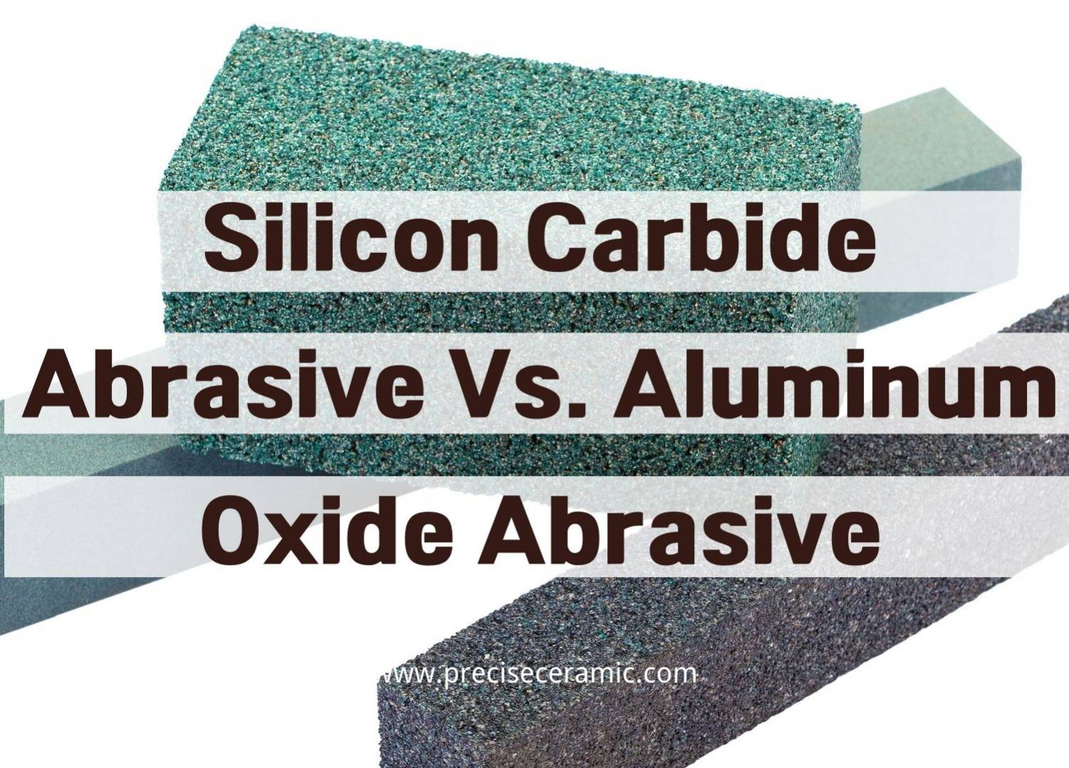 A relevant stock photo of silicon carbide vs aluminum oxide grinding wheel in a typical setting.