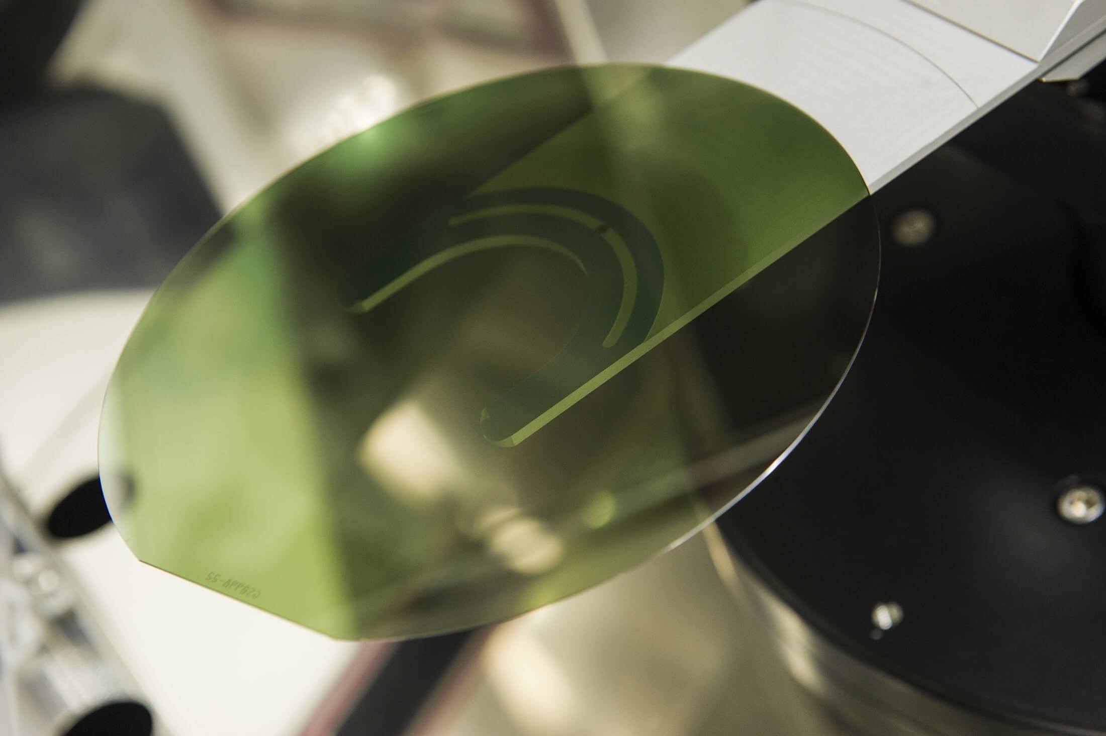 A relevant stock photo of silicon carbide wafer in a typical setting.
