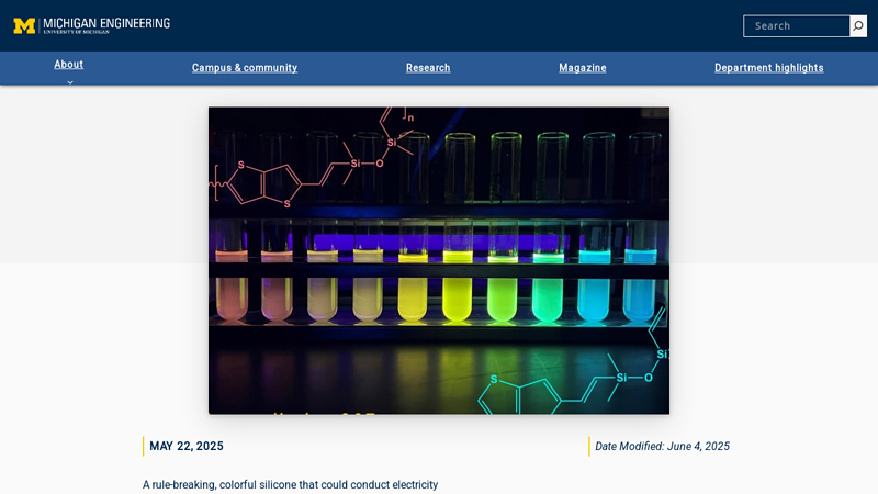 A rule-breaking, colorful silicone that could conduct electricity