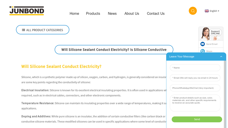 Will Silicone Sealant Conduct Electricity? - Junbond