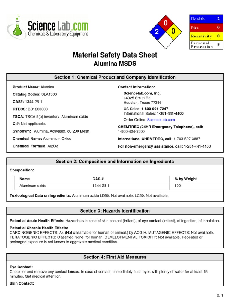 A relevant stock photo of white fused alumina msds in a typical setting.